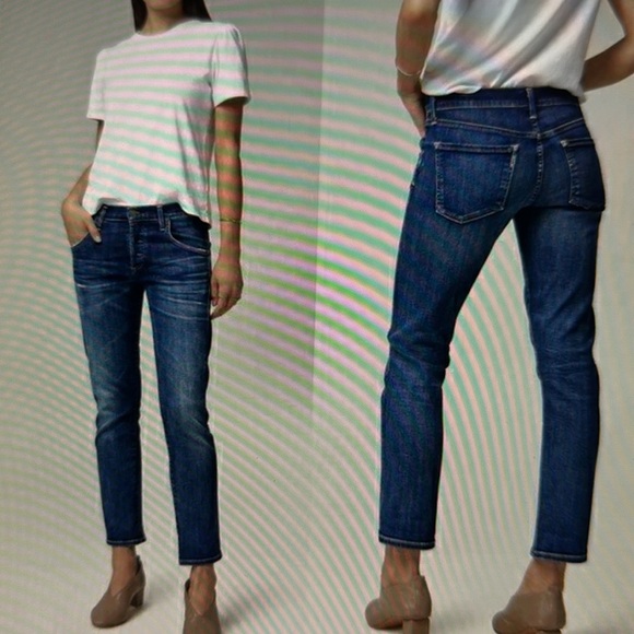 Citizens of Humanity Emerson Slim Boyfriend Jeans in Blue Ridge Size 27 & 28 - Picture 1 of 5